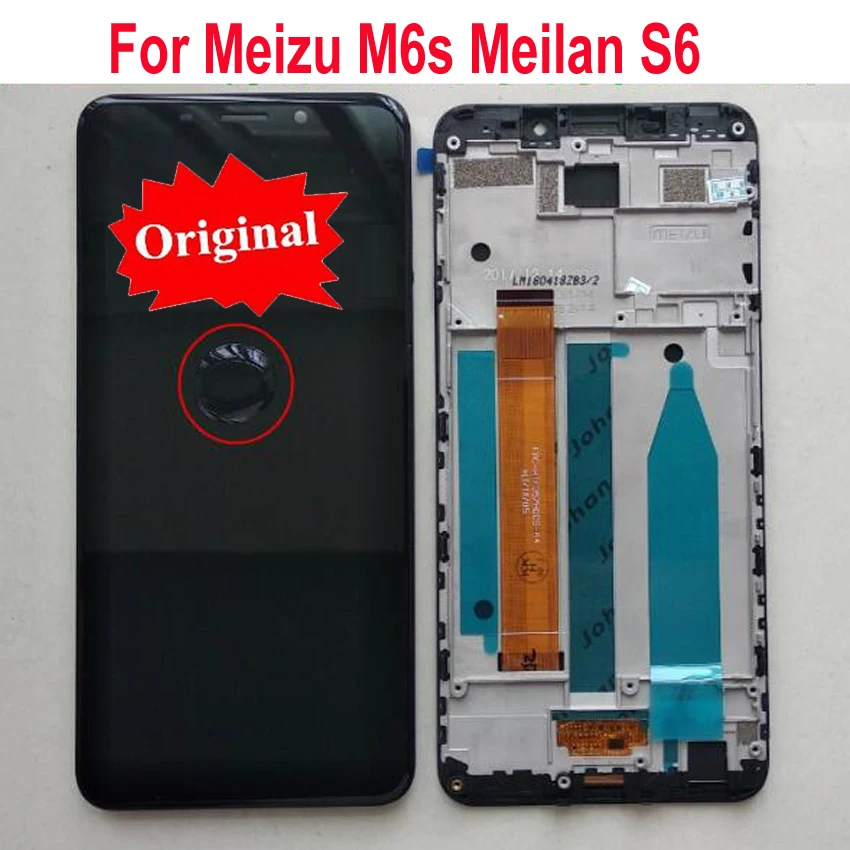 100% оригинальный лучший рабочий ЖК дисплей с рамкой для Meizu M6s Meilan S6 mblu M712H M712Q