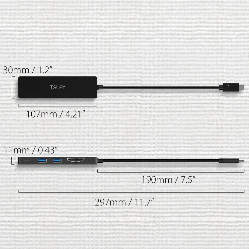 TSUPY USB C концентратор type к 3 0 портам кардридер адаптер для ПК ноутбук мобильный