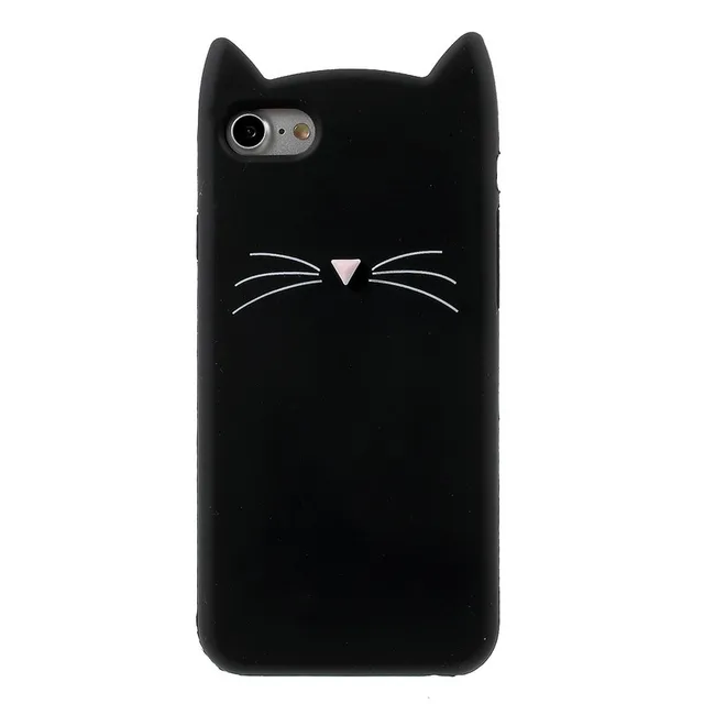 Phone Cases For iPhone 5 S 5S Coque Case Silicon 3D Cute Cartoon Shell For iPhone5 Back Cover For iPhone 5se Case Capinha Para cat black