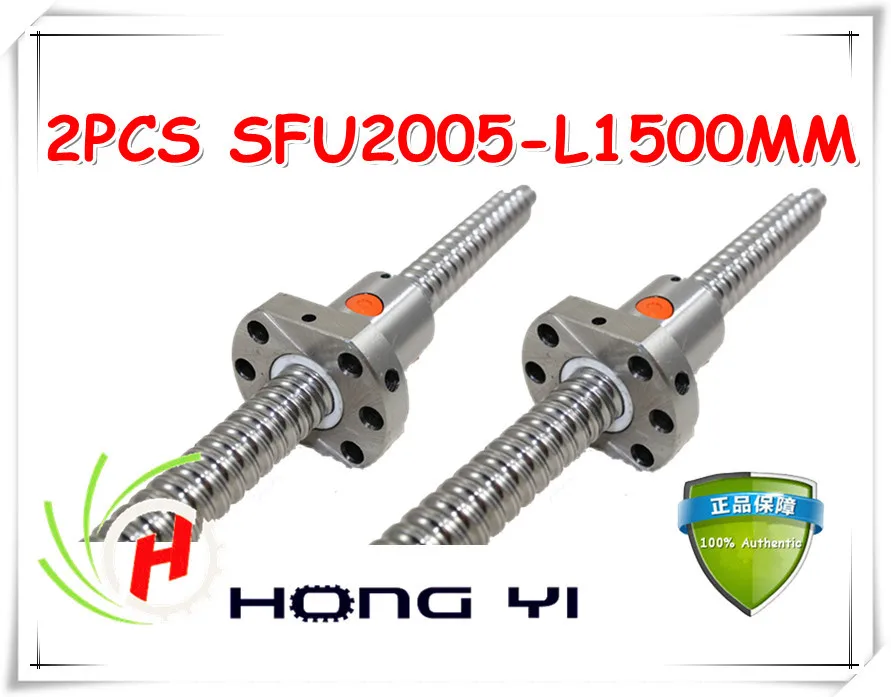 

2pcs SFU2005 1500mm Rolled Ball screw +2pcs RM2005 ballnut + end machining for BK/BF15 standard processing