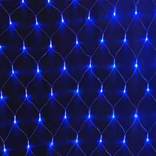 1,5x1,5 м 96 Светодиодный s 8 режимов с европейской вилкой 220 В светодиодный светильник-Гирлянда для праздника, Рождества, Нового года, свадьбы, церемонии, водонепроницаемый