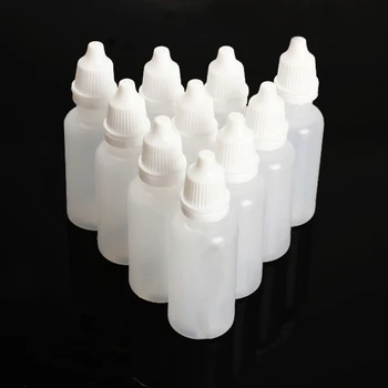

50pcs 20ml Empty Plastic Squeezable Eye Liquid Dropper Bottles with Cap HB88
