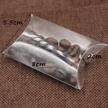 8*5,5*2 см 50 шт. прозрачный подушка из ПВХ Коробки Свадьба пользу/Baby Shower/свадебные конфеты подарок/сувенир упаковочная коробка логотип на заказ доступны