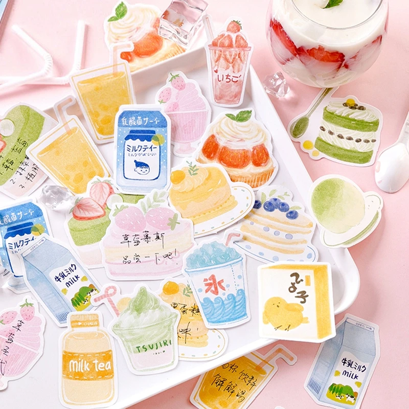 30 листов Kawaii десертные закуски дневник блокнот для заметок DIY липкие ноты