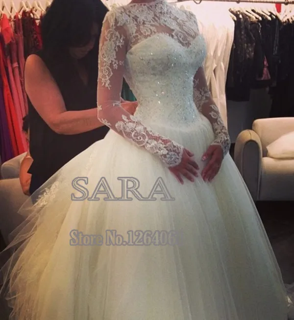 Vestido де noiva 2015 свадебные платья трубки топ роскошный с длинным рукавом кружева свадебное платье 2015 свадебное платье халат де Mariage