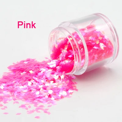 Pink 1 шт. лазерные серебряные блестки для ногтей пыль в форме ромба Советы DIY Шарм лак хлопья гвоздь искусство украшения ювелирных изделий Маникюр - Цвет: Pink