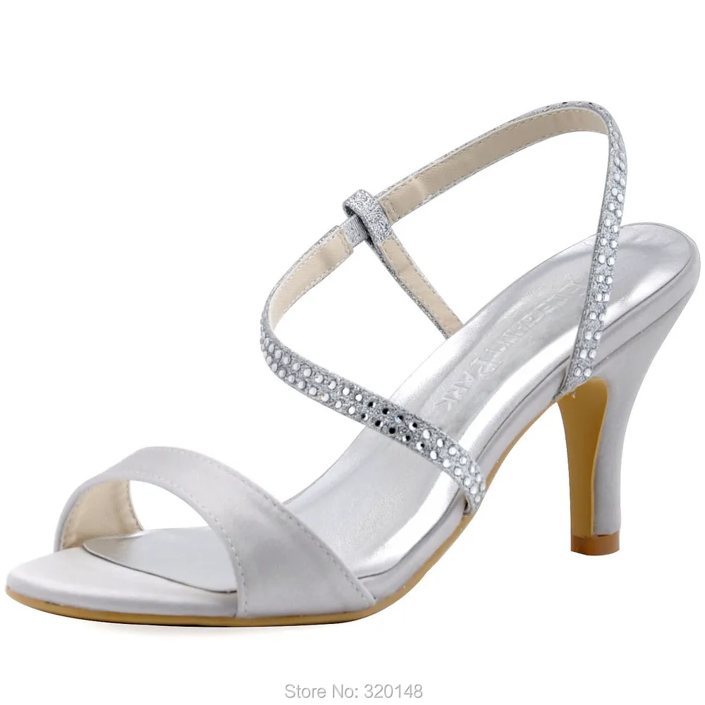 HP1531/женские босоножки серебристого цвета с открытым носком; атласные блестящие босоножки на высоком каблуке для вечеринок; женская свадебная обувь; Летние босоножки