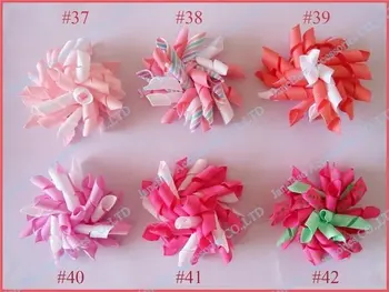 

free shipping 2.5'' 100pcs korker hair bows mix hundreds korker hair clip corker hair teeth clips