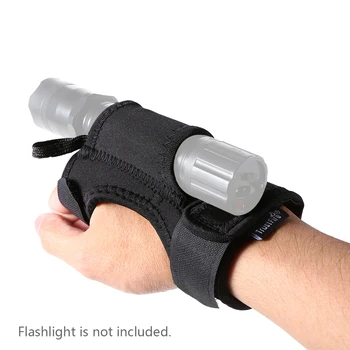 

/Outdoor Diving Flashlight Arm bracket Dive Torch Flashlight Holder Hand Soft Black Neoprene Hand Arm Wrist Strap for Underwater
