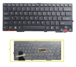 Ssea новый ноутбук США клавиатуры Черный для Sony vaio sve-13 svs13 svs1311 svs131 svs13118 без рамки