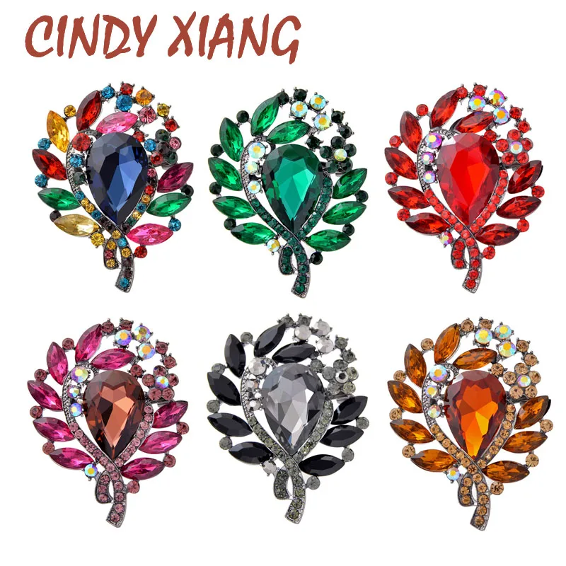 Винтажная женская брошь в виде бутоньерки CINDY XIANG элегантное украшение с