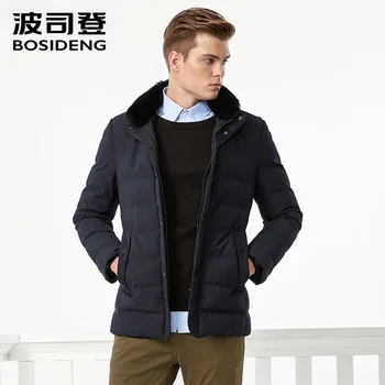 

BOSIDENG down jacket for men real fur collar down coat high down filling 90% duck down waterproof high quality B70141005