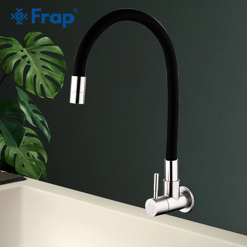 

Frap Wall Mounted Kitchen Faucet 304 Stainless Steel Single Handle Single Hole Water mixer Single Cold Water Mixer Tap Y40099