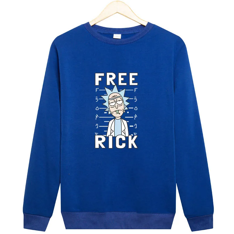 FOR HIM MAGAZINE hoodie Rick cartoon printed jersey with flat collar. Beautiful Hoodie