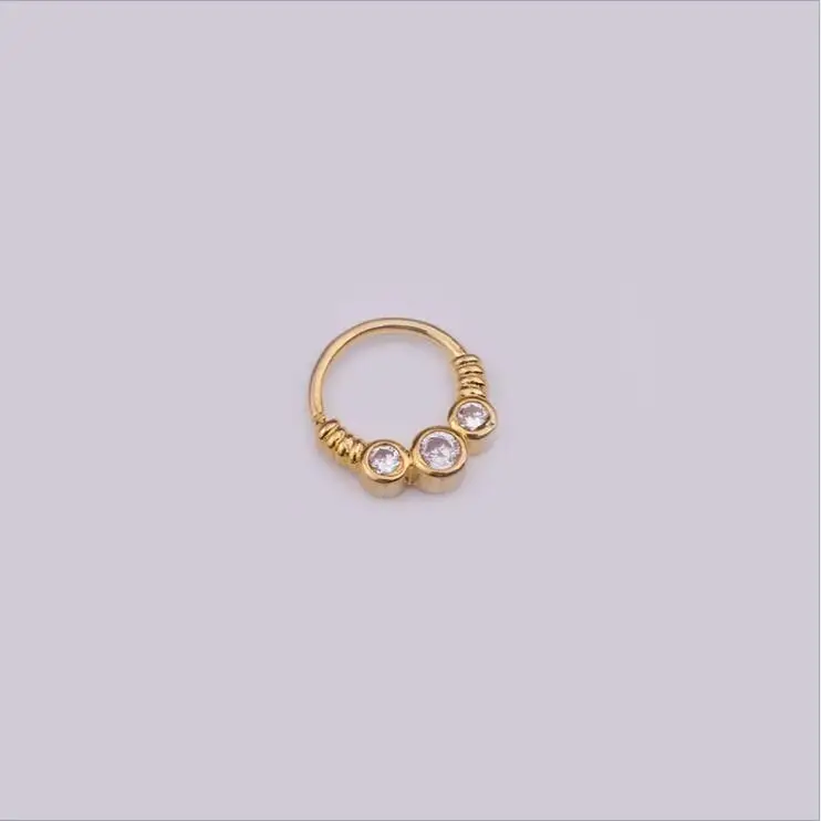 Серьга обруч Daith с фианитом для пирсинга ювелирное изделие прокола хрящевой