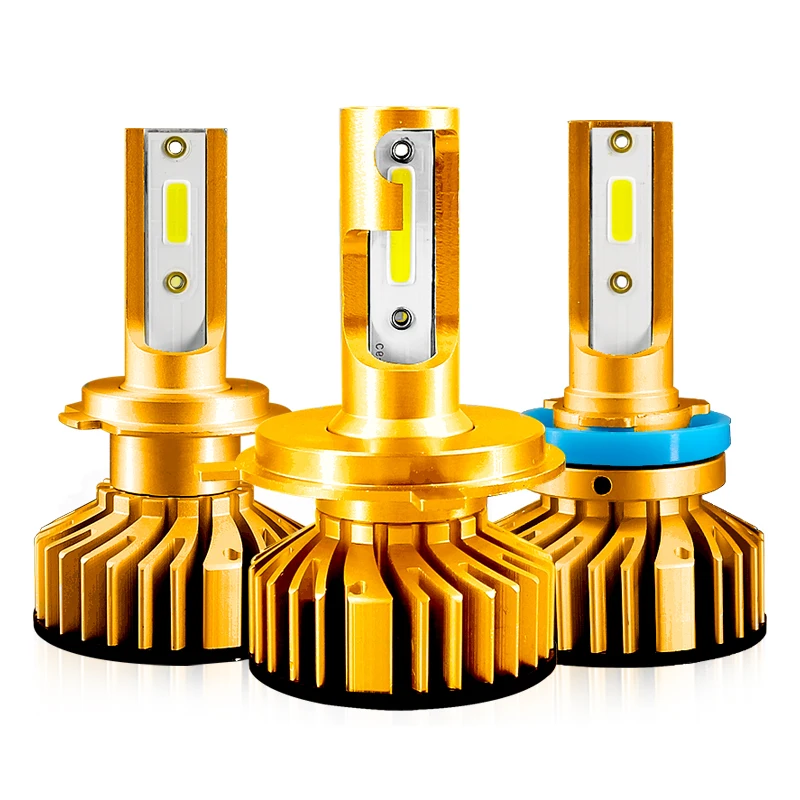 Pure White 6000K Gold canbus mini H4 H7 H11 led 9005 9006 LED Headlight