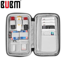 BUBM Портативная сумка для цифрового приема, черные аксессуары для электроники, дорожная сумка, органайзер для u-диска, SD карты, VIP карты, сумка, чехол