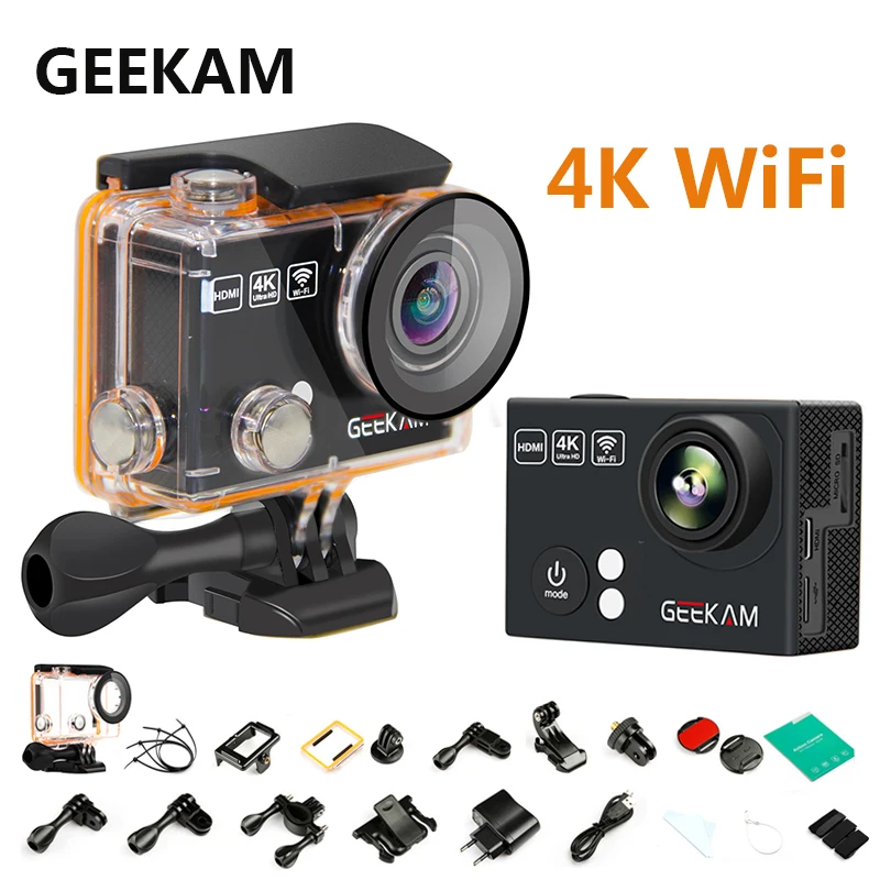 GEEKAM H2 H2R 4K Wifi font b Action b font Camera Full HD 4K 25FPS 30M