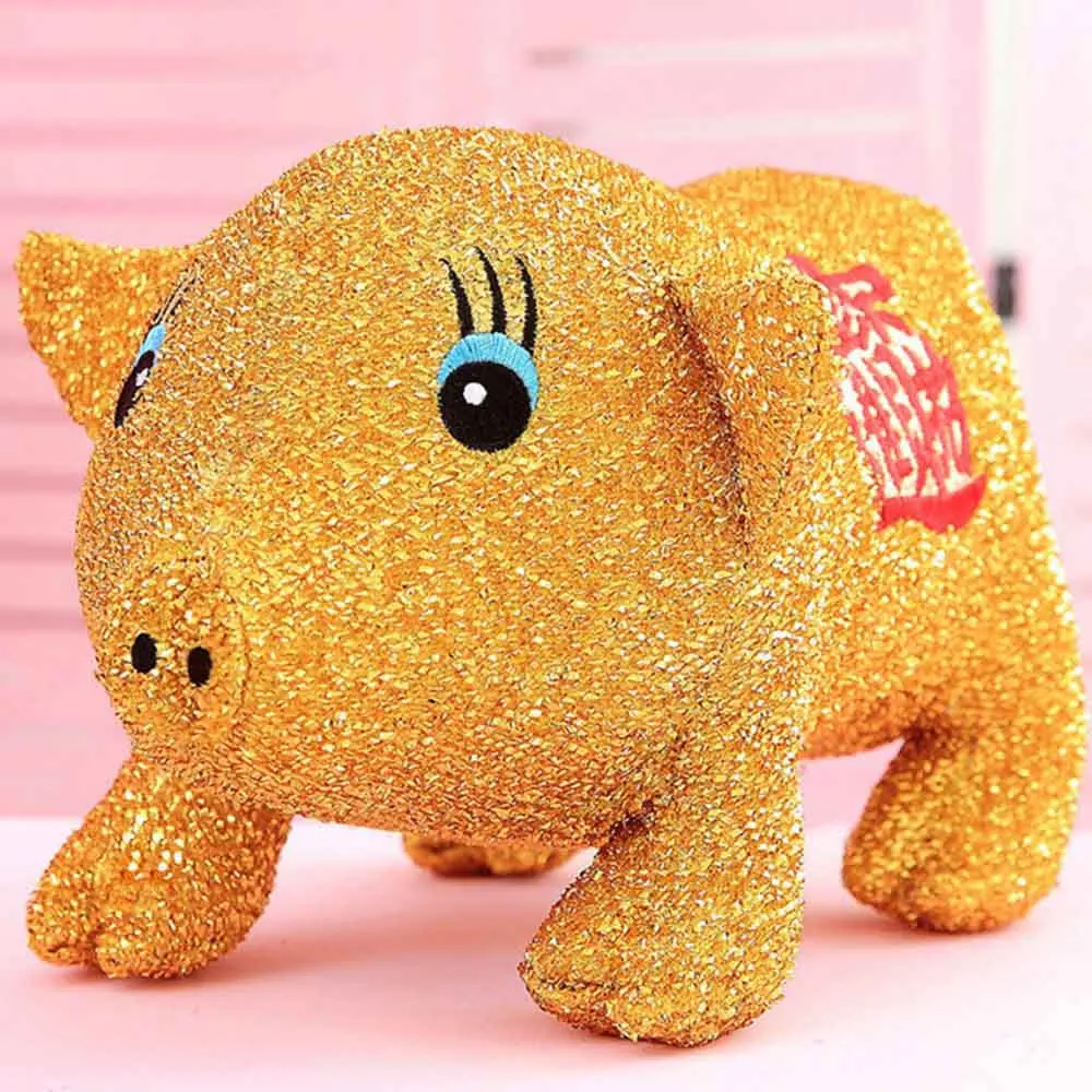 2019 Pig New Year Kawaii China Dress Mascot Pig Plush Pig in Soft Toys Chinese Party Decoration Gift