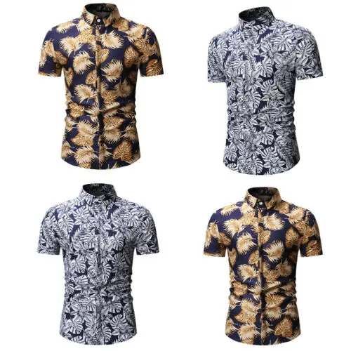 

Mens Paisley Shirt Short Sleeve Button Mod Retro Vintage Slim Men Print Turn Down Collar Shirt Floral Summer Clothes 2019