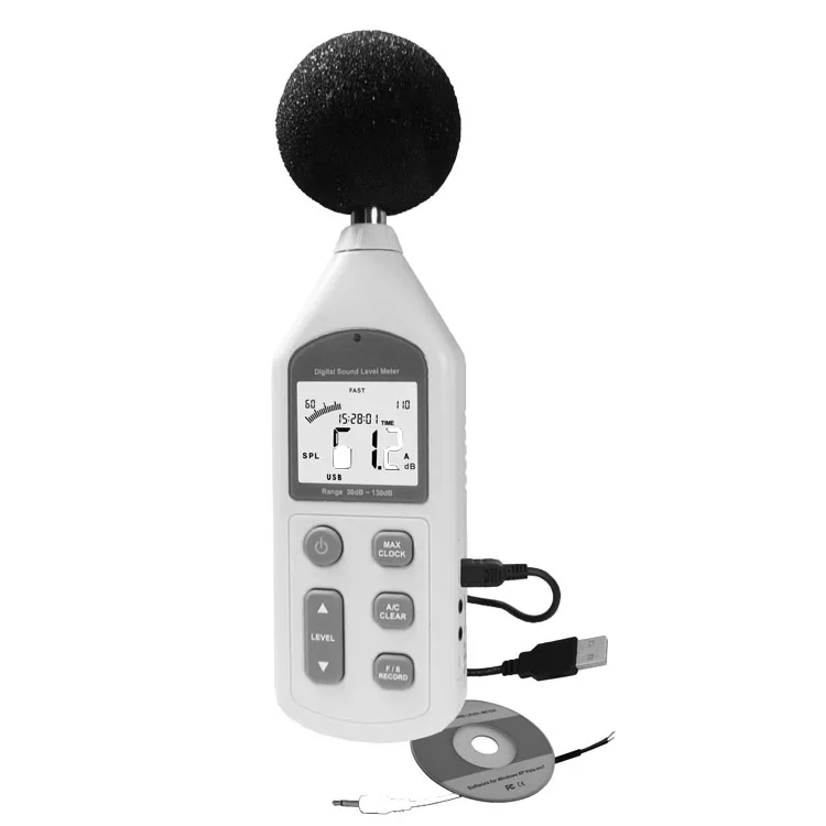 

Free Shipping Digital Sound Level Meter 30-130dBA/35-130dBC Sound Noise Tester GM1356