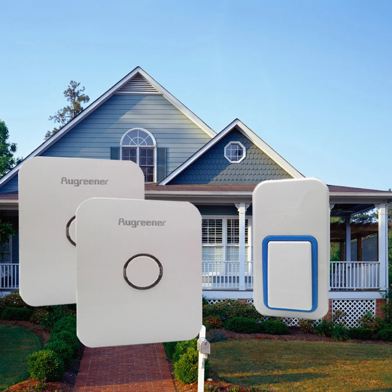 

Waterproof remote control doorbell,1 button 2 chime, EU plug, US plug, wireless door bell