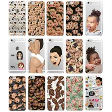 Kimoji Kim Kardashian kanye west north kylie jenner Soft TPU Phone Case Cover Coque For iPhone 7Plus 7 6 6S 5 5S SE 5C 4 4S