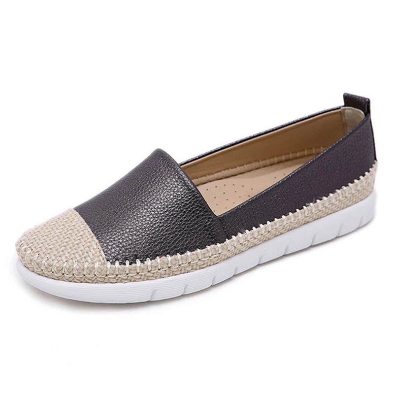 

TANGNEST Solid Comfortable Creepers Platform Loafers Slip On Ballet Flats Casual Women Flat Shoes Plus Size 35-42 XWD7080