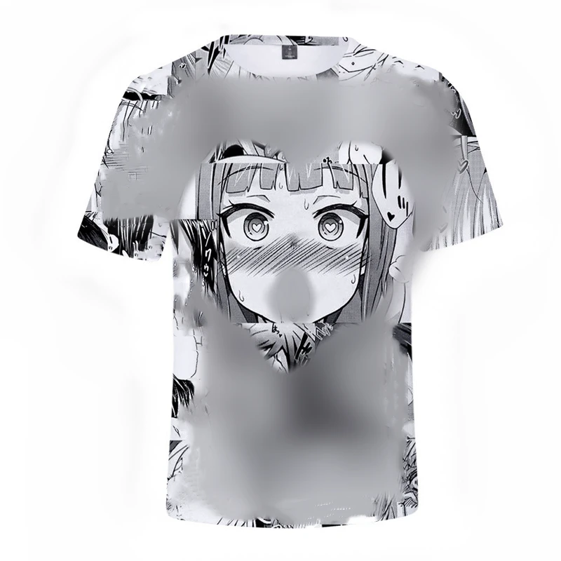 

Ahegao T-Shirt Face Red Shy Girl Cute Tops Short Sleeve 3D T-Shirt Women Plus Size Men T Shirts 3D Shirt Women 3D Clothes Print