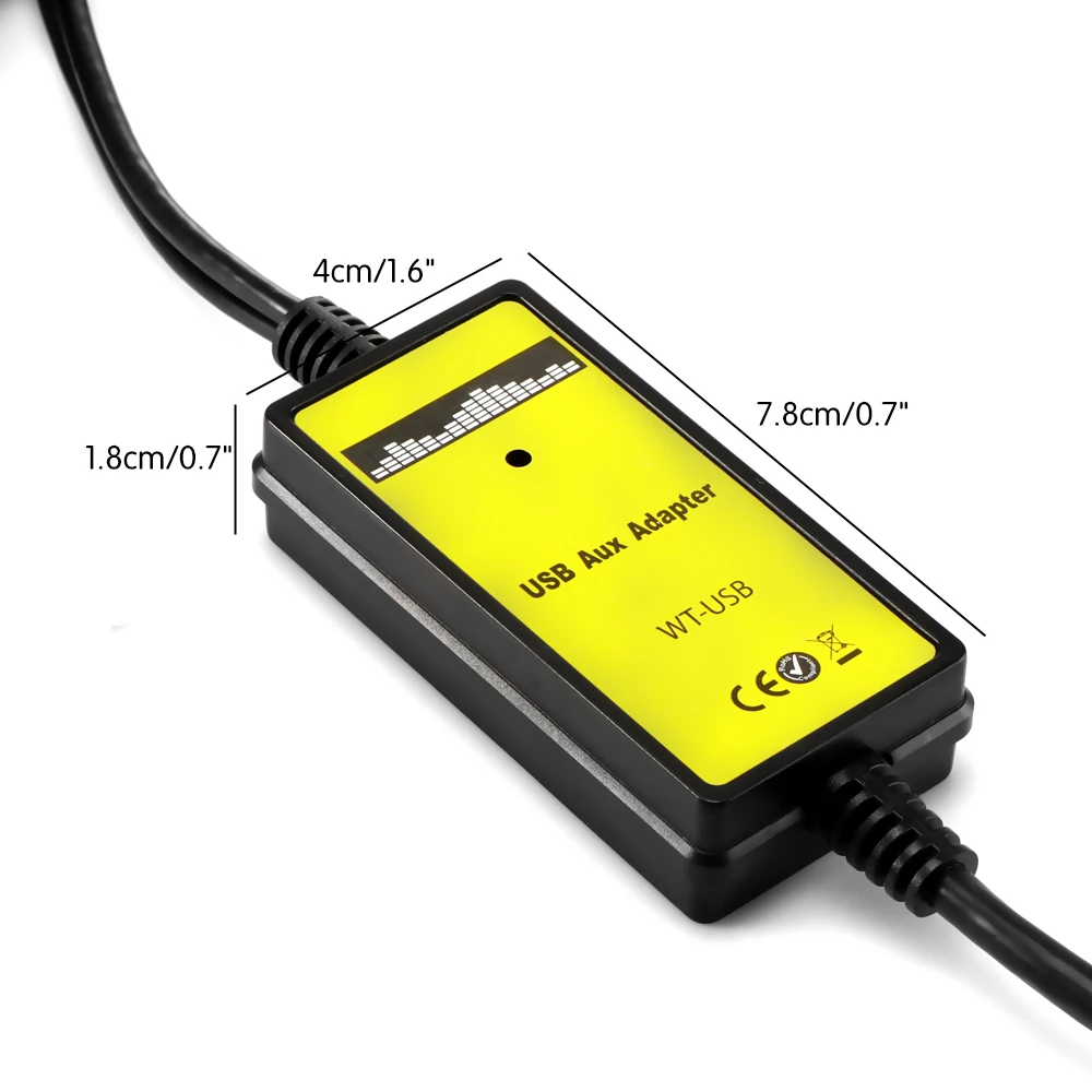 Высокое качество звука автомобиля MP3 USB AUX адаптер с рулевого колеса Управление 3,5 мм AUX Интерфейс чейнджер для Audi ISO 8Pin