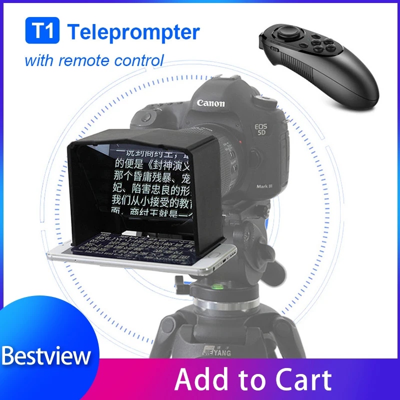 Bestview T1 Teleprompter портативный смартфон Prompter для Canon Nikon sony камеры DSLR интервью съемки видео Teleprompter