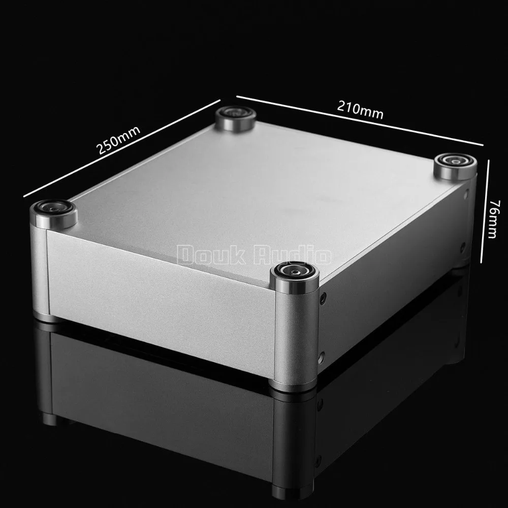 Nobsound Aluminium Enclosure Silver Chassis Preamplifier Case DAC Box Headphone Amp House
