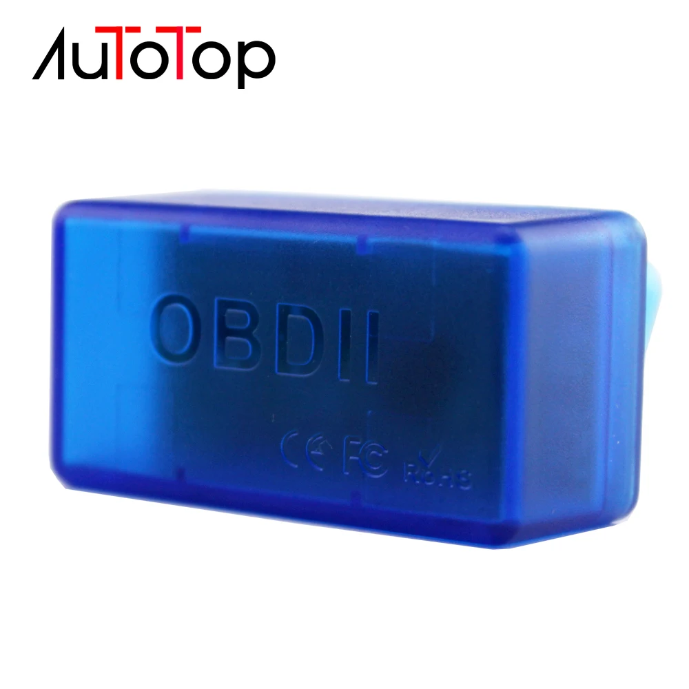 AUTOTOP OBD2 Bluetooth адаптер ELM 327 V2.1 Android Torque OBDII Bluetooth автомобильный диагностический инструмент для автомобильного мультимедийного плеера