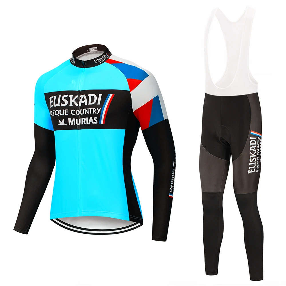2019 EUSKADI long sleeve Cycling jersey Set bib pants ropa ciclismo bicycle clothing MTB bike Uniform Men clothes | Спорт и
