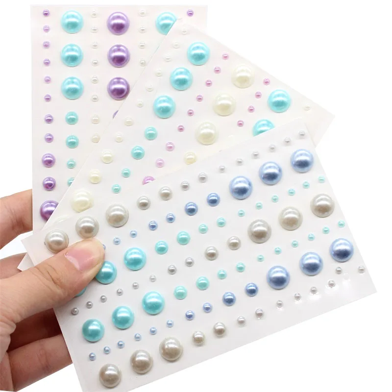 

KSCRAFT Colorful Imitation Pearls Stickers for Scrapbooking Paper Card Making Crafts DIY