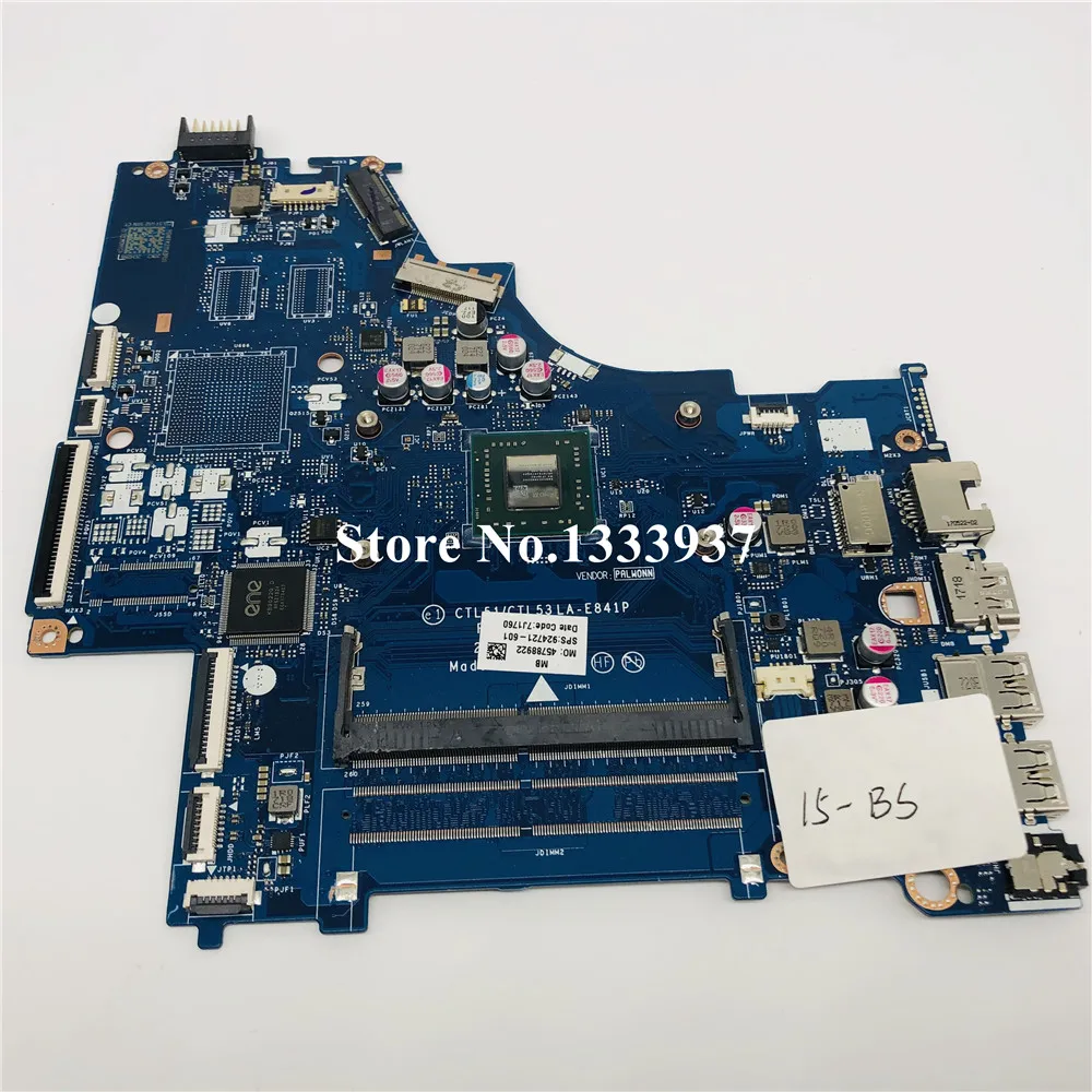 Buy  924721-601 924721-501 924721-001 CTL51/53 LA-E841P Mainboard For HP LAPTOP 15-BW 15-BW080NR Laptop 