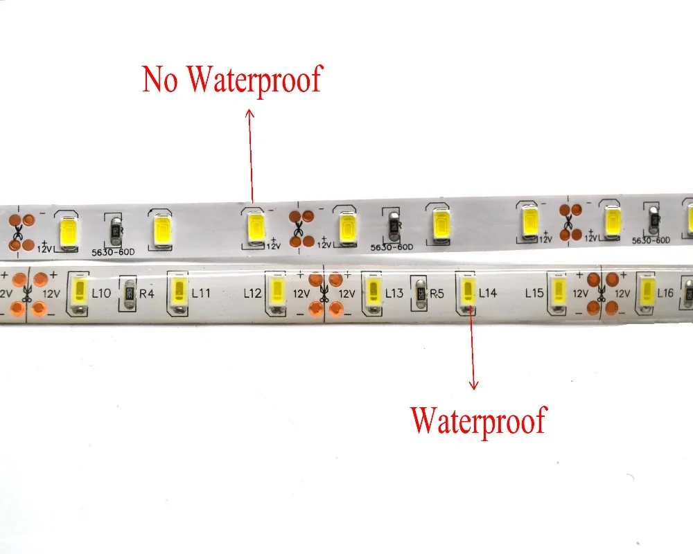 Светодио дный Светодиодная лента 5630 светодио дный светодиодная 60 led/M 5 м/лот 300 led s Гибкая светодиодная лента 12 В в супер яркий белый/теплый
