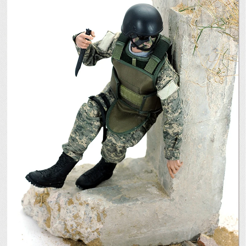 30 см военная модель 1/6 SWAT черная униформа армейская боевая игра игрушки набор