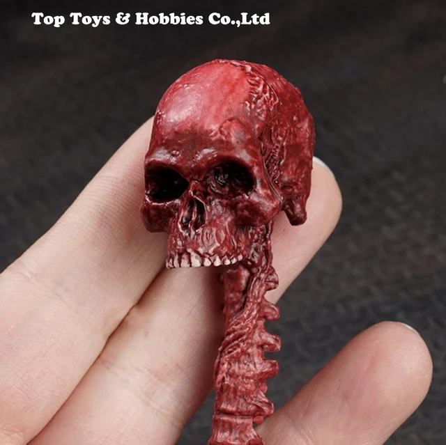 Special Price 1/6th Scale Red Zombie Skull Skeleton Head Model Resident Evil Scenes Accessories For 12" Figures