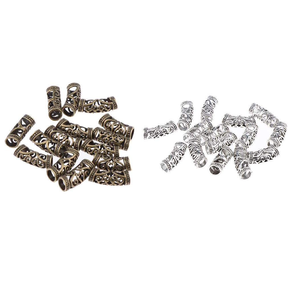 15 pcs Dread Lock Beads Hair Rings Hair Braid Cuff Clip