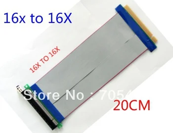 

60pcs/lot free shipping PCI Express PCI-E 16X Riser Card Extender Flexible Extension Cable 20CM