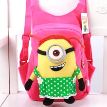 Enfants de sac à dos Mignon 3D yeux Despicable Me Minion Peluche Sac À Dos École MATERNELLE des enfants Enfant Garçon et Fille de Bande Dessinée Sac D’école sac