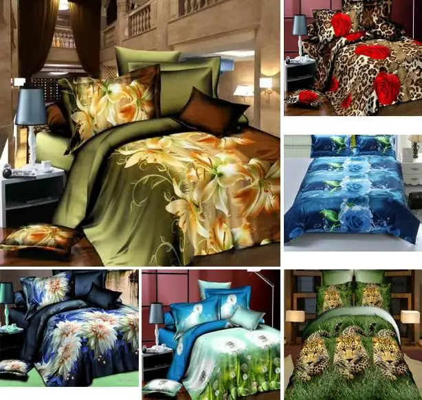 

4 pcs suit 3D sheet Bedding article Quilt cover 2m plain sanding printing Pillowcase Sheets Bedding Bed Set
