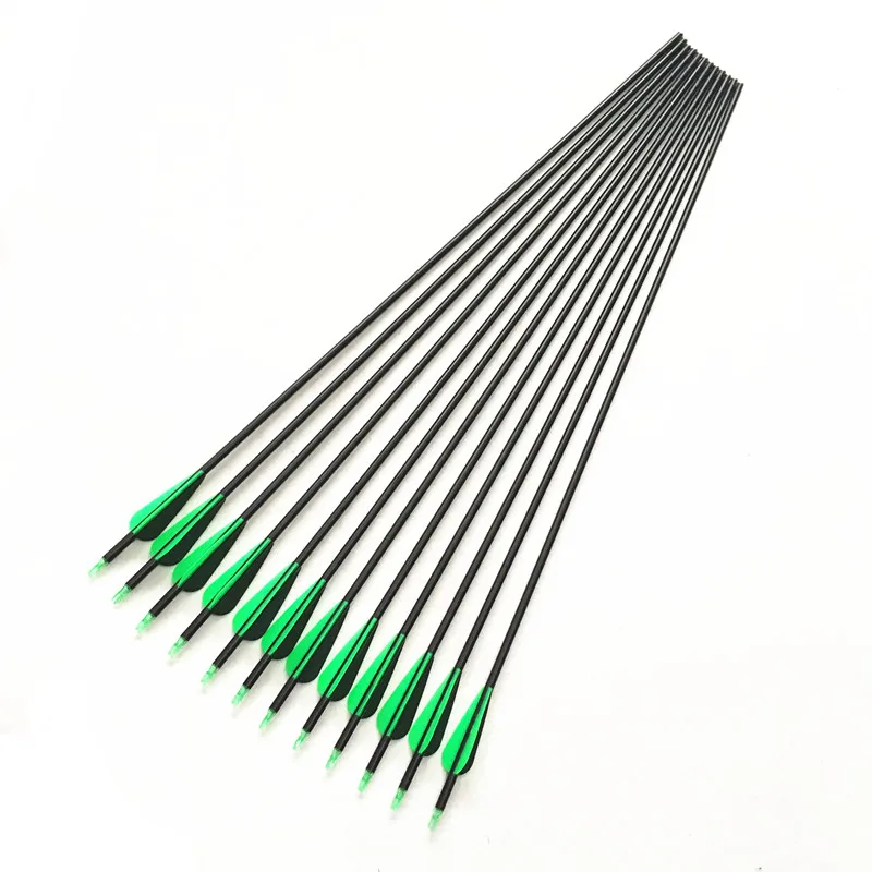 Seta para Composto 600 com Substituível Pces Misturado Carbono Seta 26 - 27 29 30 Polegadas Diâmetro 7.8mm Coluna Arco Recurvo 12 6 29 30 polegadas diâmetro 7.8mm coluna 600