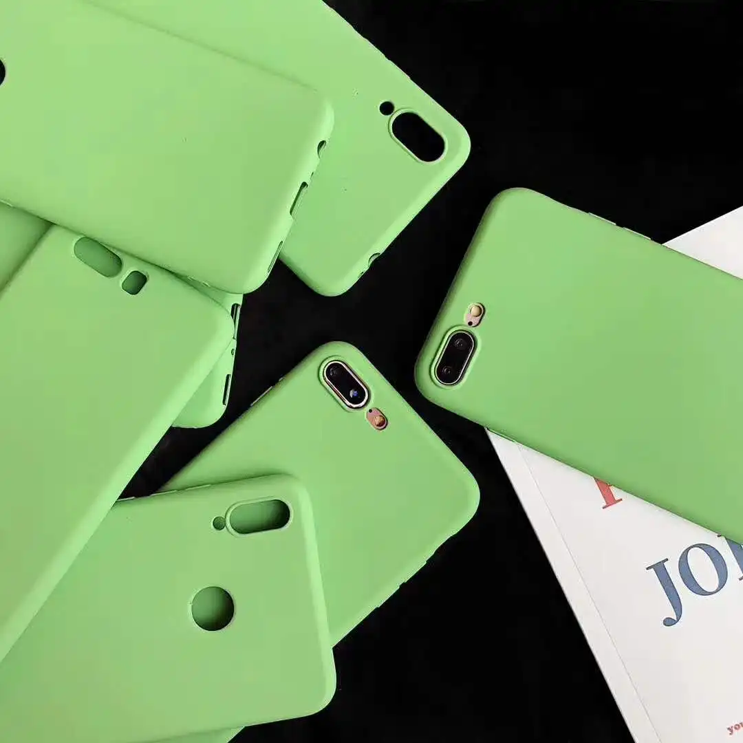 Matcha Green Sand Texture Frosted Case for XiaoMi RedMi 6A 5A 4A Note 7 6 5 Pro 4 Cover Silicone TPU Mi 9 8 SE Lite Play F1 |