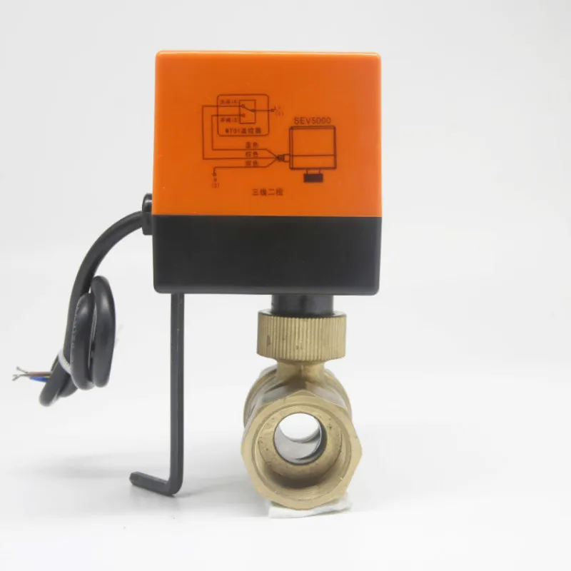 Electric actuator brass ball valve Cold&hot water/Water vapor/heat gas