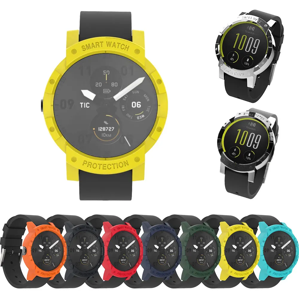 

9 colors Classic Simple PC Hard Frame Hollow-Out Watch Protector Case For Ticwatch E Smart Sport Watch Cover Accessories