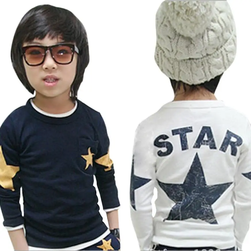 

Kids baby boys Spring t shirts Toddler Kids Baby Boy Long Sleeve Star Print T-shirt Tops Clothes M15