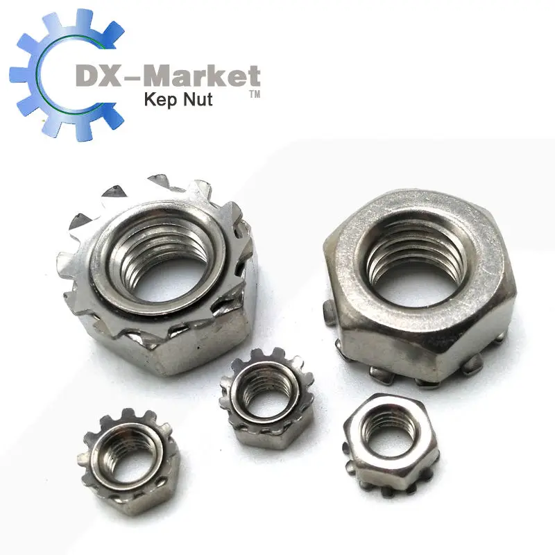 4 40 , 50pcs , 304 k lock nut Hex K nuts , Stainless Steel Metric