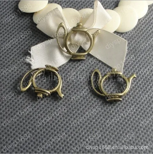 

free shipping 60 pcs/lot Zinc alloy bead Antique Bronze Plated Charms Pendants Fit Jewelry 59*8MM Teapot Shape JJA1915